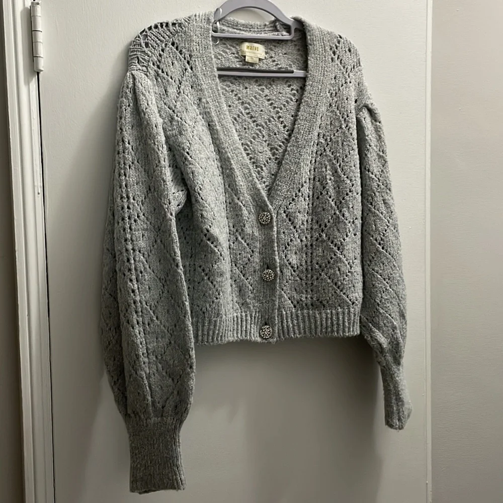 Maeve for Anthropologie grey knit sweater - Picture 1 of 8